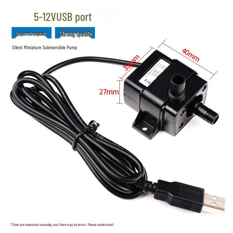 Leise 220V Mini-Tauchpumpe für Aquarium, Aquarium, Springbrunnen, Bonsai, mit Mikro-Umwälzung und Felsfilter.