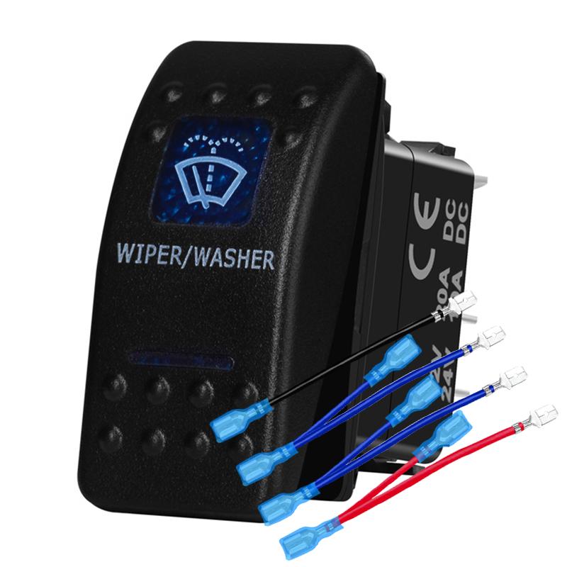12v/24v Blue Led Light 5 Pin On Off SPST Rocker Switch 7 Pin On Off On ARB Carling Style Car Boat Waterproof Pump Push Switch