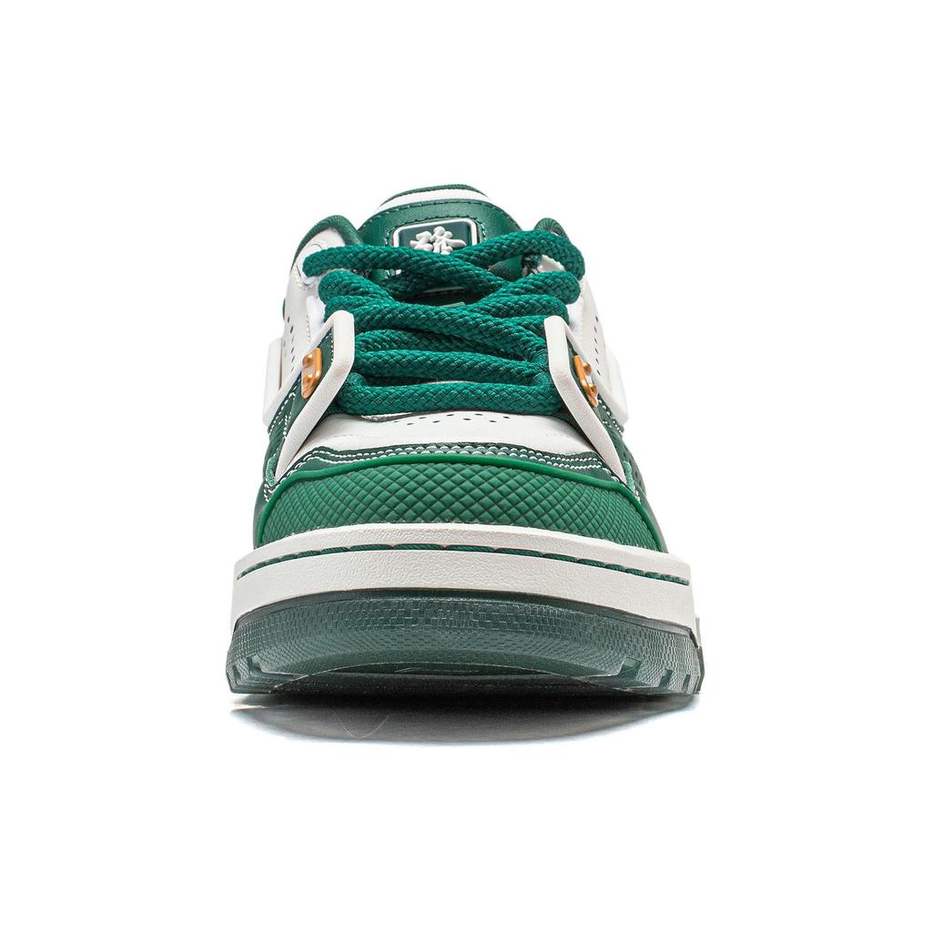 New LiNing 001 BTC MEGA Slip-Resistant Cushioning Wear-Resistant Support Low-Top Skateboard Shoes Women's White Green AGCU004-1