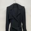 HELMUT LANG Black rayon trench coat coat S blackUsed
