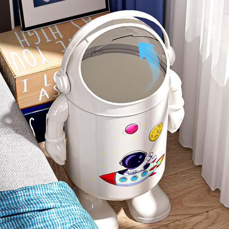 BEYOU Astronaut Sliding Lid Trash Can