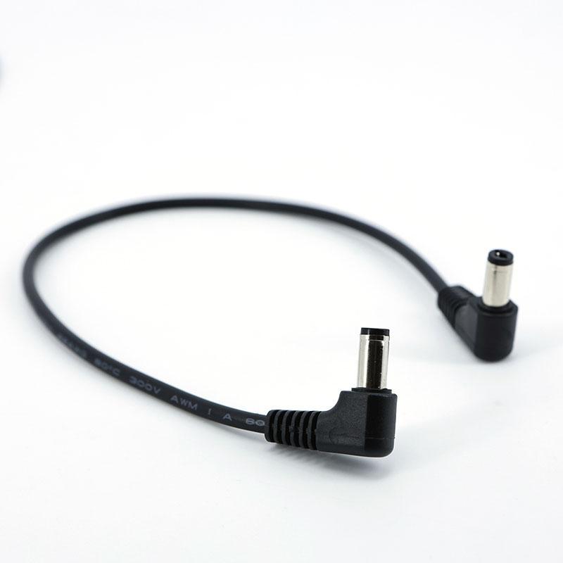 30cm 1m 2m DC male to male dual angel Power cable Plug L-shaped 5.5X2.1mm 5.5*2.1 90 Right Angle Jack Cord Connector 22AWG 3A