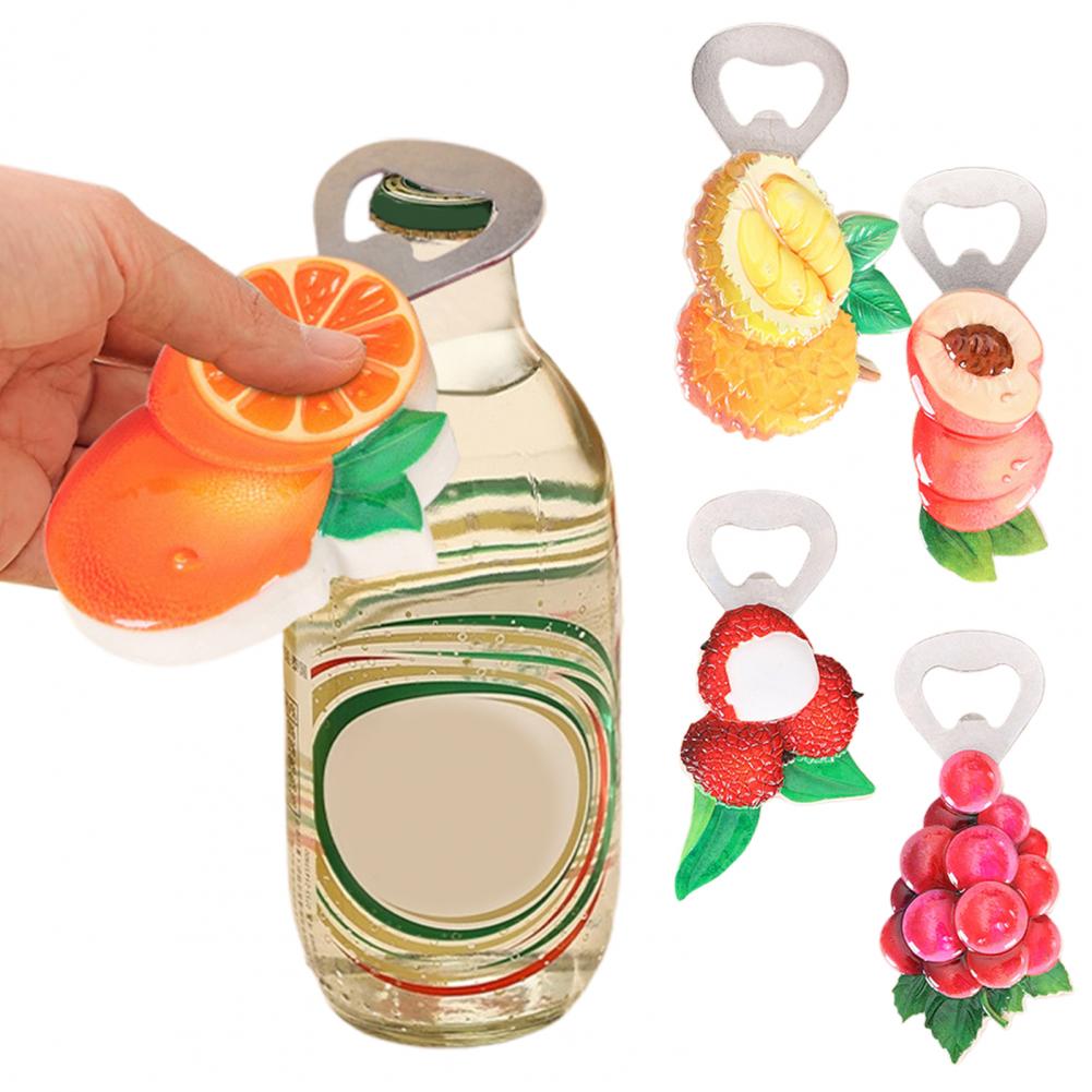 Fruit Shaped Bottle Opener Cartoon Fruit Bottle Opener Colorful 3d Fruit Fish Bottle Opener Magnets for Home Office Kitchen