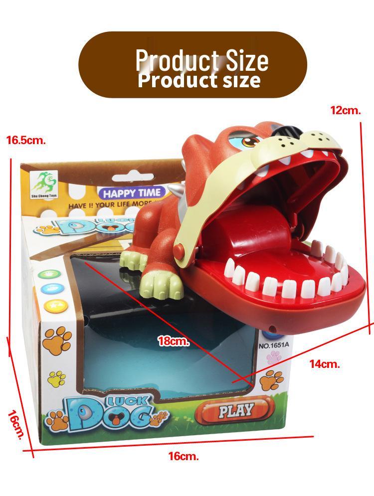 Children's Biting Hand Prank Toy - Large Shar Pei Dog Finger Biter for Interactive Parent-Child Fun