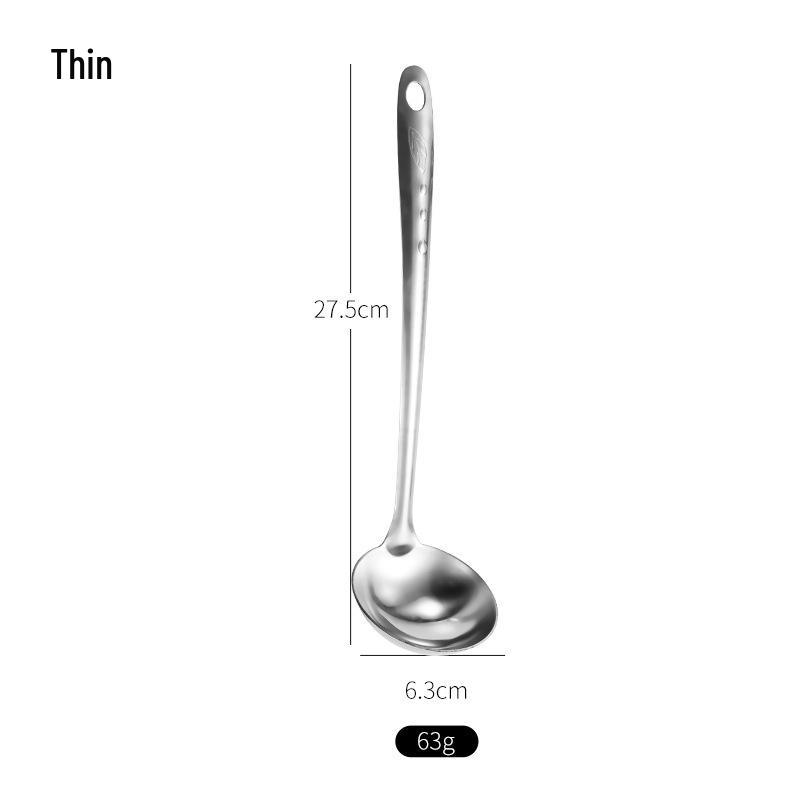 Stainless Steel Ladle & Colander Set: Long-Handled Spoons for Soup & Porridge