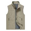 Men's Sleeveless Multi-Pocket Workwear Vest - Casual Spring/Autumn Waistcoat, Style 8822.