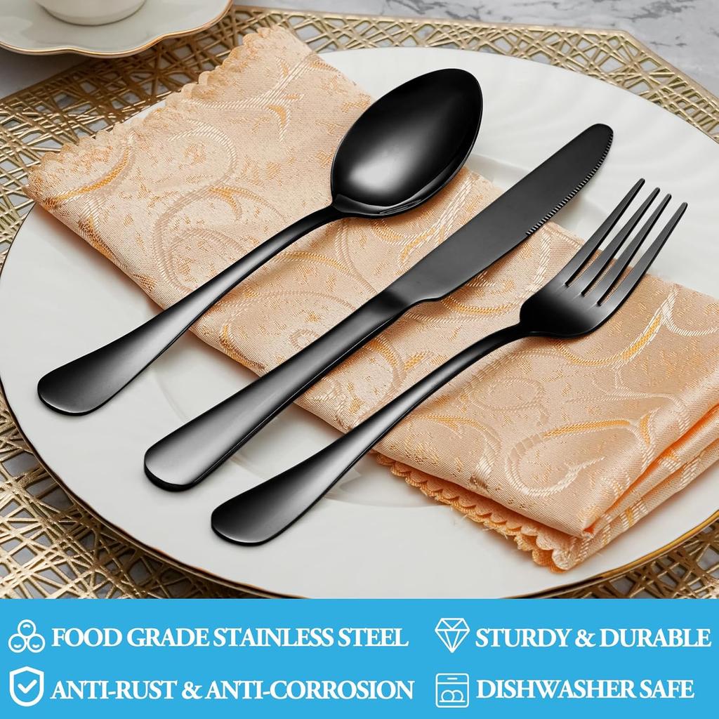 Dinner Forks Set of 6 Food Grade Stainless Steel Silverware Forks Mirror Finish Salad Forks, Use for Home,Kitchen or Restaurant, 8 Inches