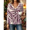Tricou de damă cu mânecă lungă și decolteu în V pentru toamnă și iarnă