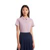Li-Ning Casual Breathable Comfortable Solid Color Short Sleeve Polo Shirt Women tops Lotus-Pink Purple APLV680-4