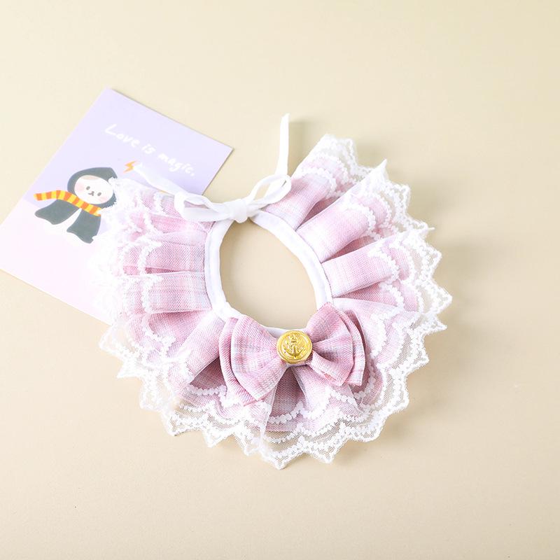 

Нагрудник для слюней домашних животных: Кружевной кошачий ошейник и снуд для собаки в милом принцессном стиле Medium