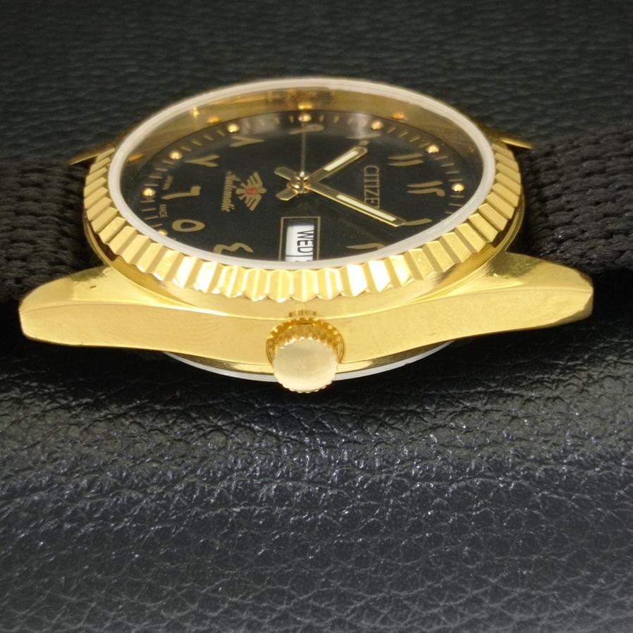 REFURBISHED MENS CITIZEN AUTOMATIC 8200 JAPAN ARABIC BLACK DIAL WATCH A427236-2