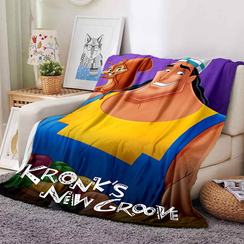 Kronk'S New Groove Character Flannel Blanket Super Soft Warm Cozy Blanket for Sofa Bed Office Travel All‑Season Home Decor Gift