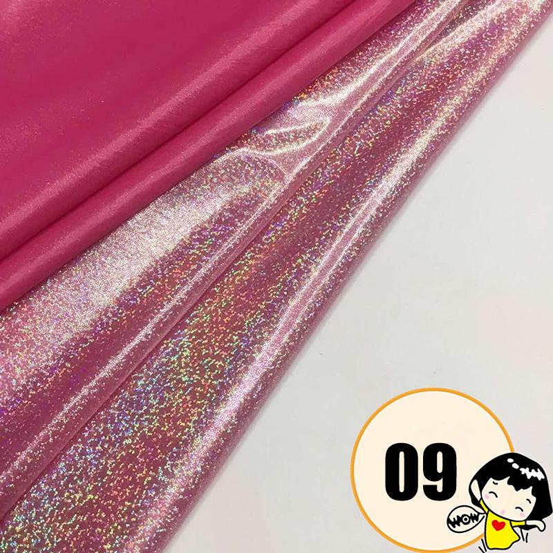 100*150cm Holographic Fluorescent Fabric Stretch Colorful Shiny Iridescent Laser Fabric DIY Sewing Stage Wedding Dress Decor