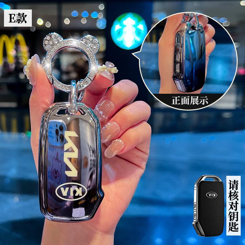 Fashion Soft TPU Car Key Case Cover Bag Protector Shell For KIA Sportage R GT Stinger GT Sorento Ceed CD Cerato Forte 2018 2019