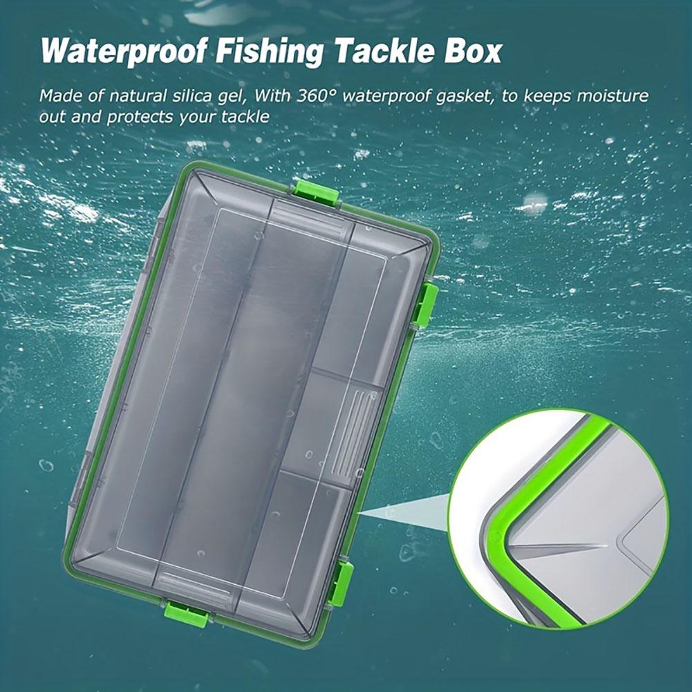 Tackle Box Waterproof Fishing Storage Lure Box Adjustable Blade Monolayer Tool Box For Freshwater Saltwater