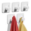 Adhesive Hooks Heavy Duty 22lb(Max) Towel Hooks for Shower, Self Adhesive Damage Free Wall Hooks, Stainless Steel for Coat Robe