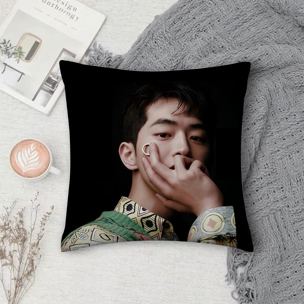 Korea Actor Model J-Joo Hyuk Nam Pillow Case Square Double-Sided Printing Short Plush Sofa Cushion Cover Bedside Pillow