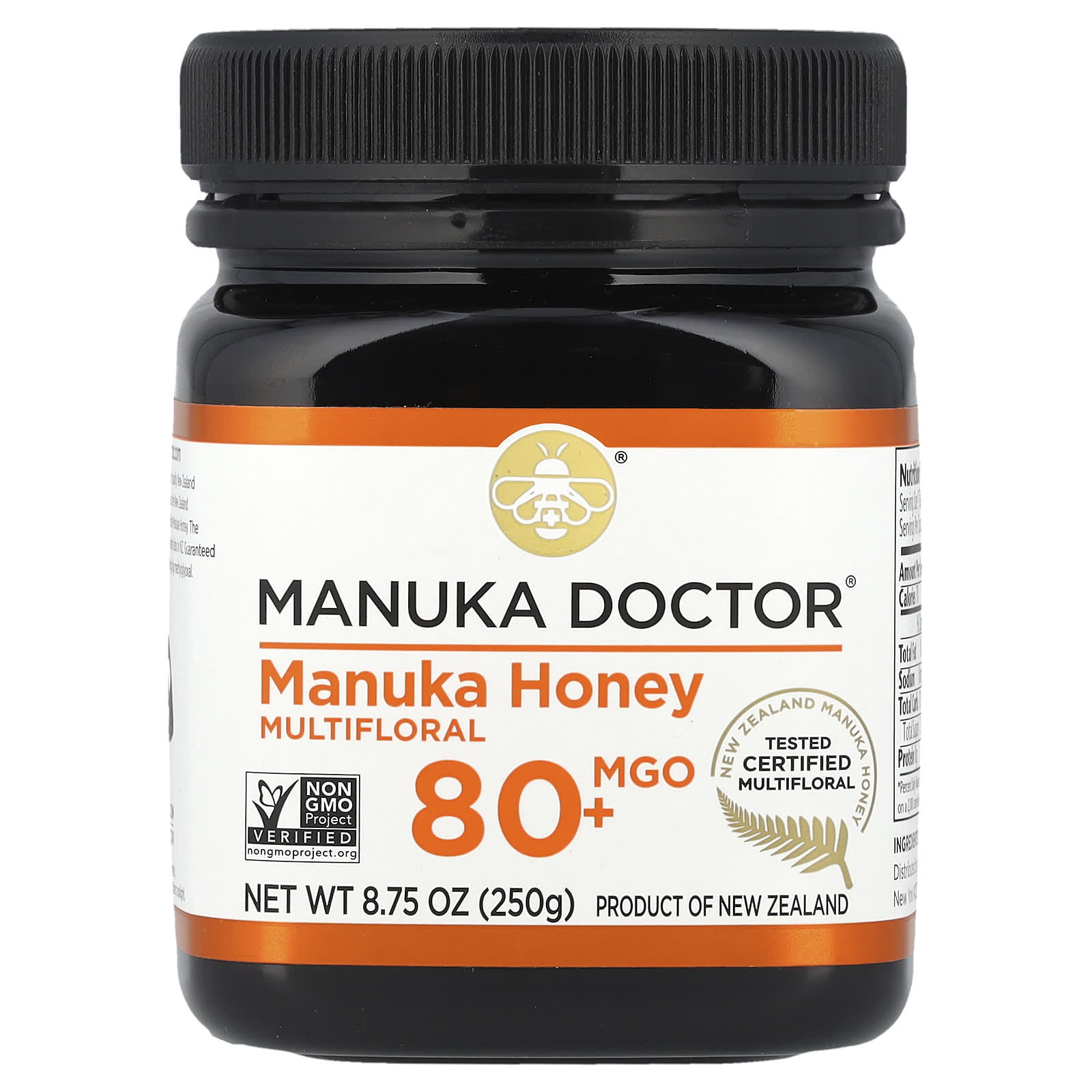 

Manuka Honey, Multiflora Honey, Mgo 80+, 250G(8.75Oz)