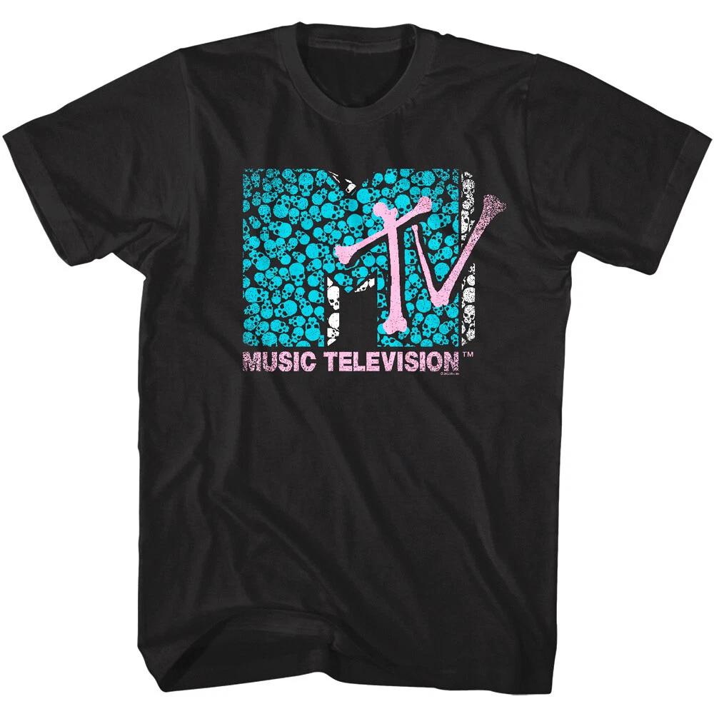 MTV Skull & Bones Logo Men s T Shirt Pirate Television Music L