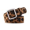 Leopard Print Business Waist Belt Casual Waistband Fashion Suede Leather Belt  For Women