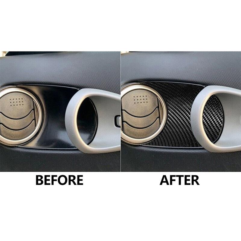 

1 Pair Interior Door Handle Barrel Bowl Trims Stickers Fit for Nissan 350Z 2003 2004 2005 2006 2007 2008 2009 Black Carbon Fiber