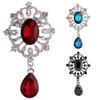 Women's Luxury Rhinestone Alloy Brooch Pin Large Waterdrop Pendent Party Jewelry