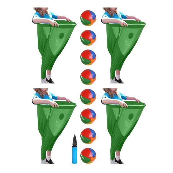 Granny Pants Outdoor Yard Game Inflatable Ball Relay Set with Giant Stretchy Pants Balls And Pump Backyard Field Recreational