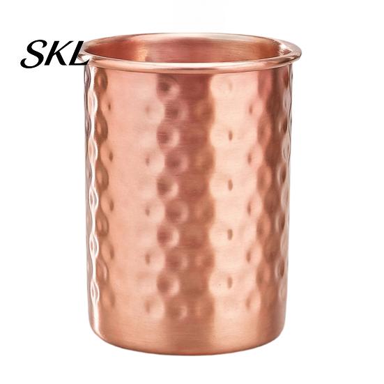 304 Edelstahl Trinkbecher Gehämmerter Becher, mit stabiler Basis, Langlebige robuste Tasse Wiederverwendbares Glas, Pflegeleicht Kupfer-Finish Langlebig