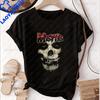 Misfits Printed T-Shirt - Unisex Gothic Short-Sleeved Shirt for Both Men and Women - Large Size