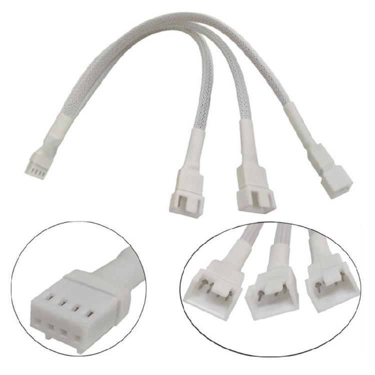 3 Way Fan Adapter Cable For Computer Cooling Supports Motherboards Signal Sync And Stable Power Input