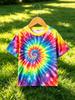 Children's T-shirt Rainbow Tie-Dye 3D Print Kids Clothes Short Sleeve T-Shirt Summer Children Top Round Neck Children's Clothing
