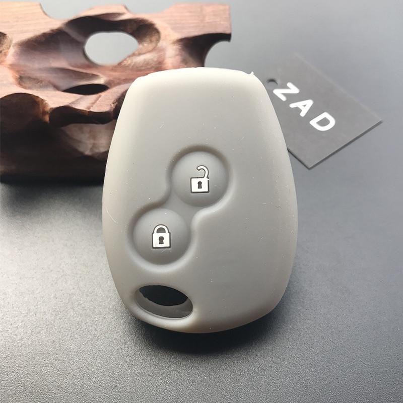 ZAD Siliconen Autosleutelhoesje Voor renault 2 knoppen Kangoo DACIA Scenic Megane Sandero Captur Twingo Modus afstandsbediening sleutelhoes