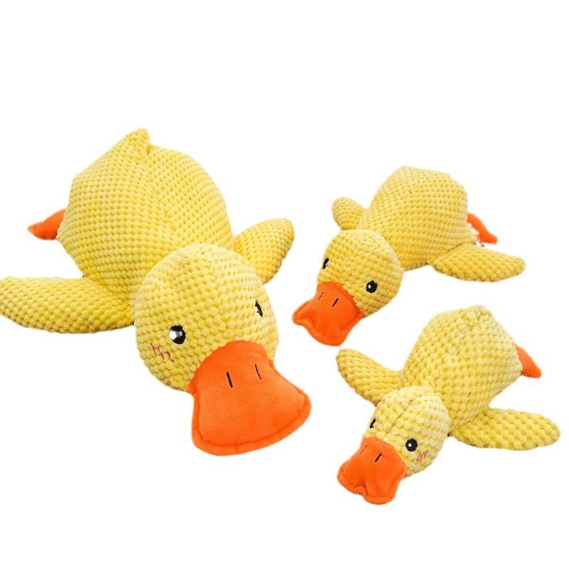 Cat Yellow Duck Dog Toy Plush Resistant Grinding Teeth Sound Cat Answering Boredom Golden Retriever Dog Pet Supplies