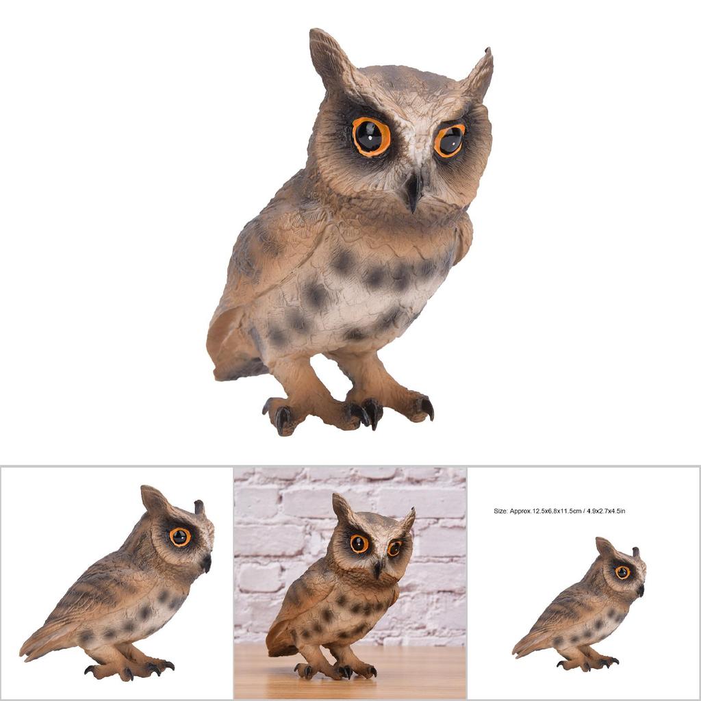 Lifelike Simulation Owl Model Plastic Animal Toy Table Desktop Display Children Gift Home Decor
