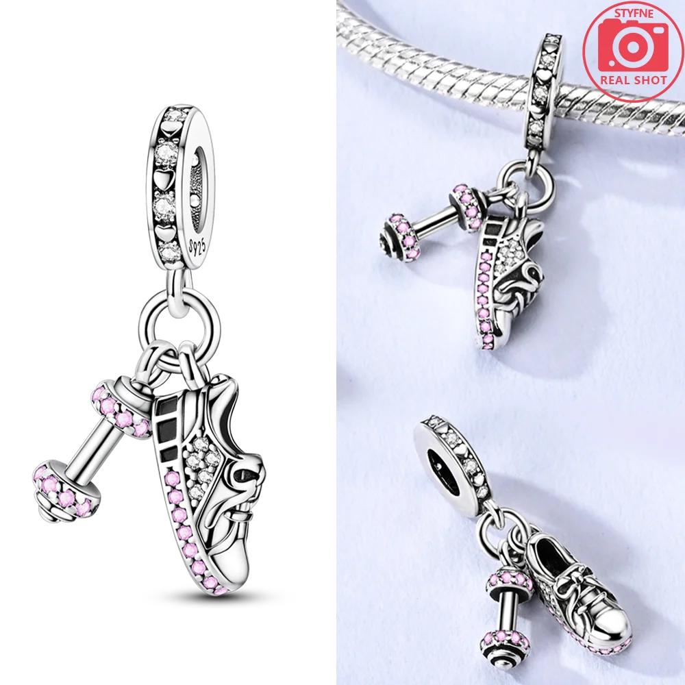 Copper Original Bead Inlaid Zirconium Bowknot Love Heart Balloon Charms Pendants Fit Bracelet Diy Jewelry Marking