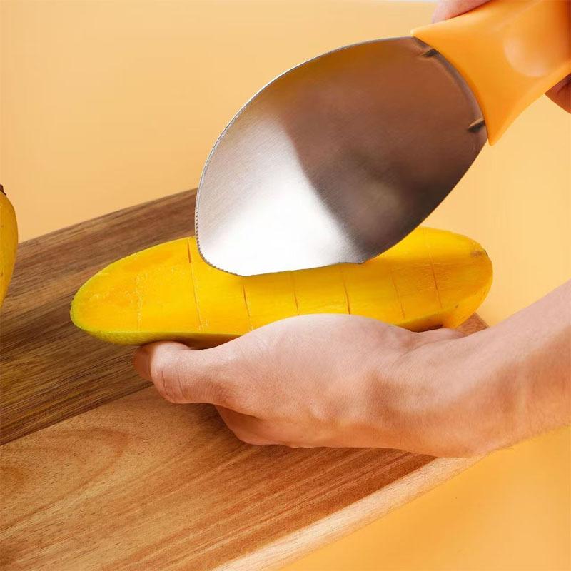 Stainless Steel Mango Corer Meat Remover Specialized Mango Slicer for Peeling Fruit Core Separator Spoon Knife Wholesale