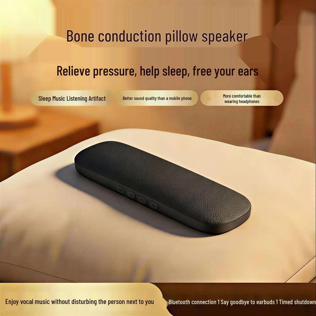 Wireless Bone Conduction Sleep Speaker, Portable Bluetooth Pillow Speaker GCD5