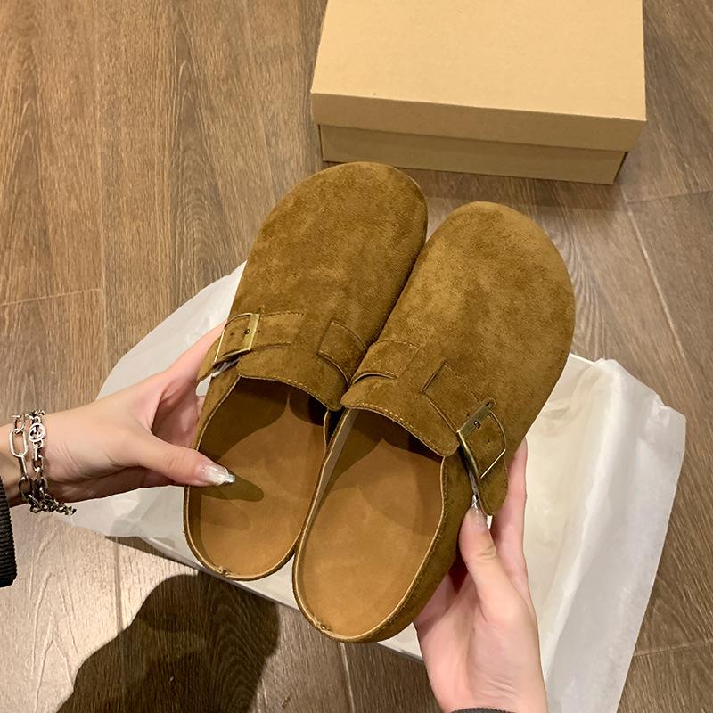 Новые женские полутапочки - Уличные дорожные домашние сеньорские ощущение дышащего комфорта модные нескользящие мягкие эластичные амортизирующие туфли 36 1833₽