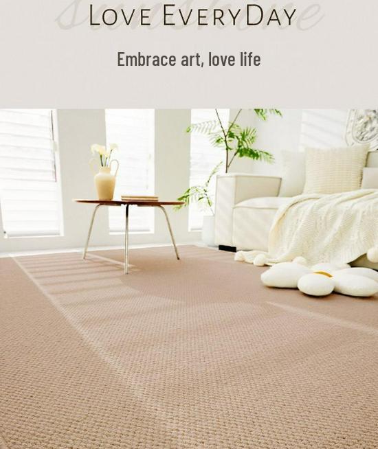 Sisal-Look Thickened Paving Carpet for Living Room, Studio, Bedroom, or Entrance