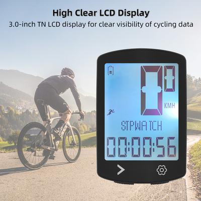 Wireless Bike Computer with Cadence USB Rechargeable Multi-Function High Clear Display IPX6 Bike Odometer and Speedometer