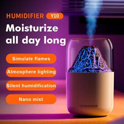 300ml New Volcano Humidifier Colorful Usb Essential Oil Diffuser Humidifier Desktop Silent Humidifier for Home Bedroom