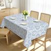 Boho Paisley Floral Print Rectangle Tablecloth for Table Decor Washable Bohemian Blue Flowers Kitchen Table Cloth Party Decor