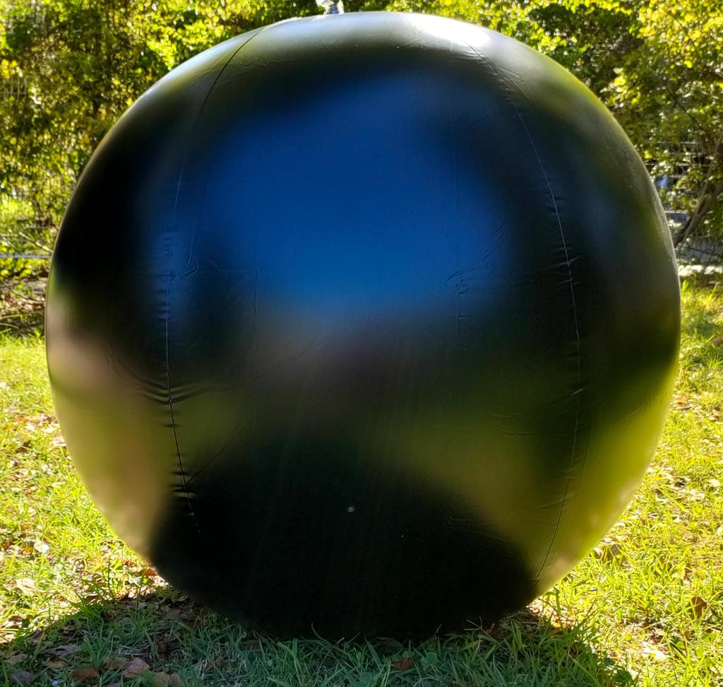Giant Black Beach Ball, Approximately 100cm In Diameter After Inflation