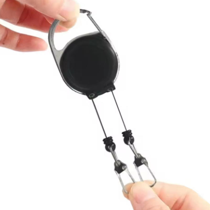 

Тримач для бейджів Висувна двоголова висувна брелок із захистом від втрати ключів із шнуром котушки Тримач ідентифікаційної картки