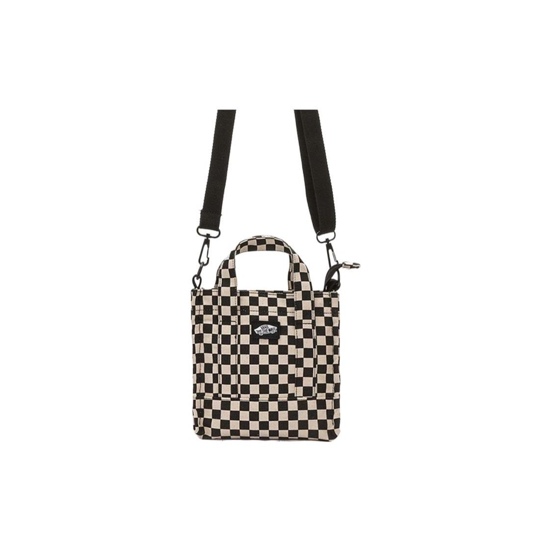 Vans Classic Logo Patch All Over Print Detachable Shoulder Strap Cotton Tote Bag Shopping Handbag Women Tote Bags Black White Checkerboard VN00033J56M Black White Checkerboard 9200₽