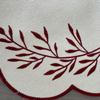 Yousheng Embroidered Placemat Washable Durable Canvas Dining Mat 38cm Olive Branch Embroidery Table Mat Heat Resistant Non-Slip Table Protector for