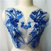 Appliques Sew White Black Wedding Gown Appliques 3D Flower Tassel Beads Lace Appliques Sew Patch