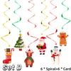 Newest Christmas Foil Spiral Pendants Ceiling Hanging Garlands Christmas Decoraitons for Home Navidad Decor New Year 2026 Gifts