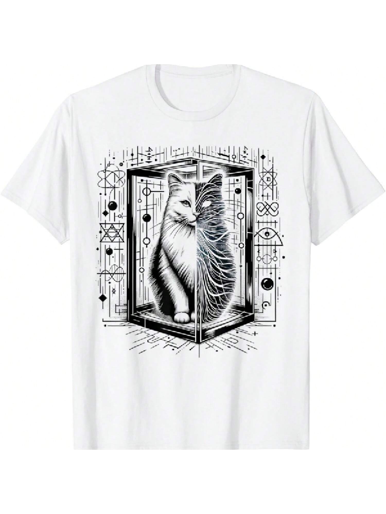 Funny Physics Schr?dinger s Cat In A Box Quantum Physics T-Shirt S
