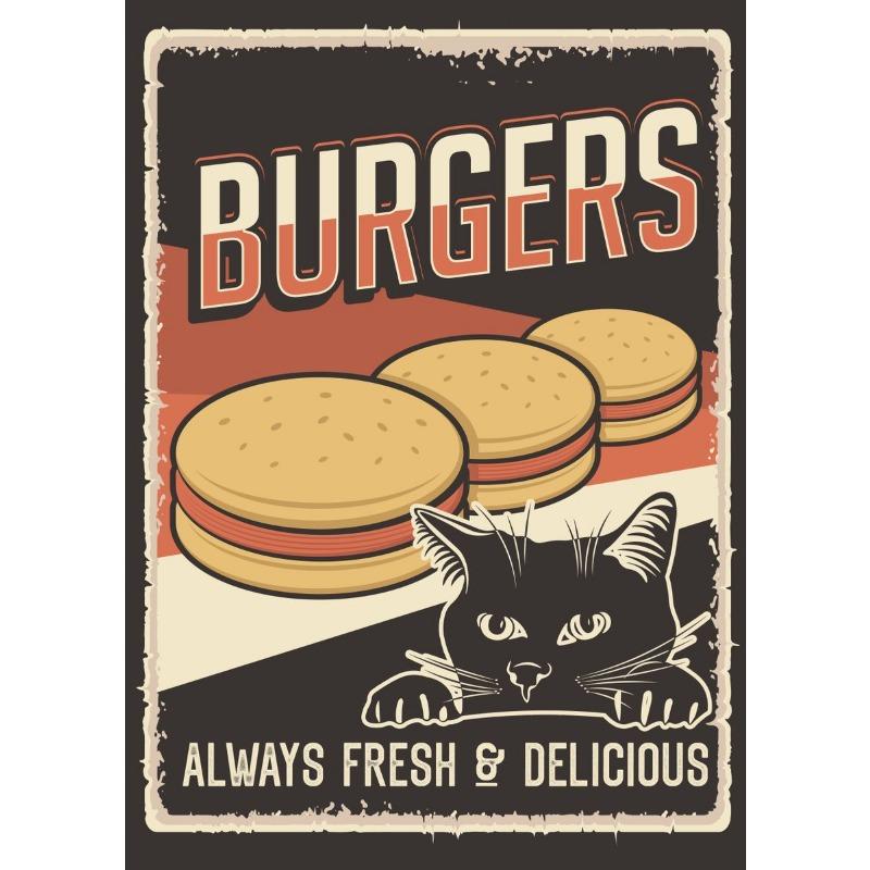 

Japan Food Sushi Ramen Sashimi Teriyaki Funny Black Cat Poster Cute Animal Delicious Canvas Painting Wall Art Kitchen Room Decor 21cm×30cm NoFrame